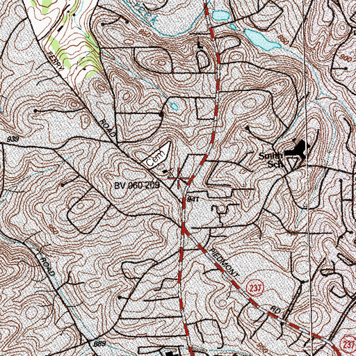 Topographic Map of Roswell-Powers Ferry Shopping Center, GA