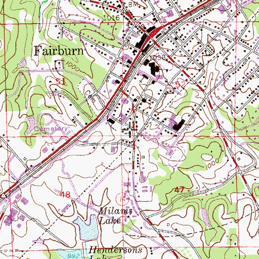 Topographic Map of Saint John African Methodist Episcopal Church, GA