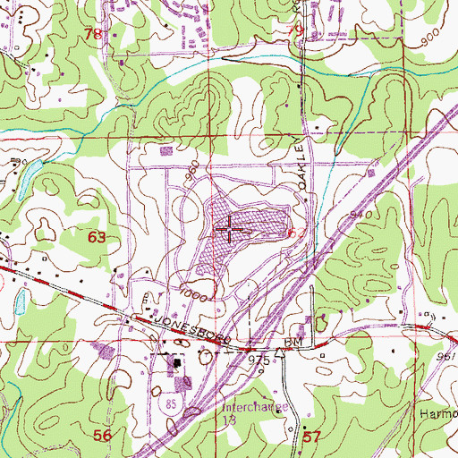Topographic Map of Shannon Mall Shopping Center, GA