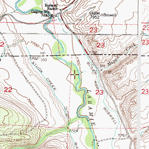 Topographic Map of Maggie Creek, CO