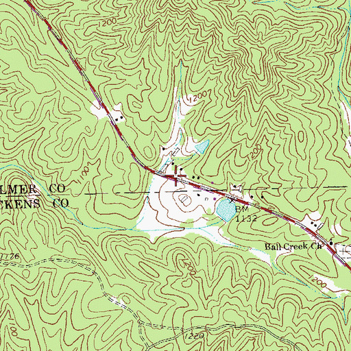 Topographic Map of Carlisle (historical), GA
