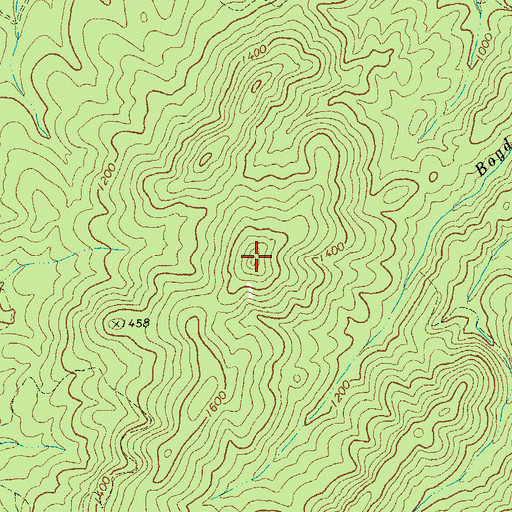 Topographic Map of Peaky Top, GA