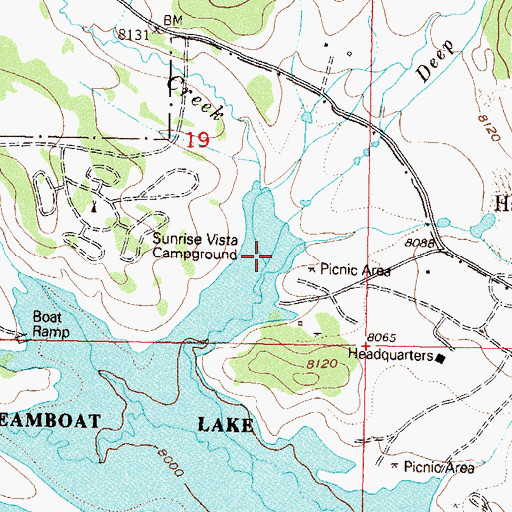 Topographic Map of Deep Creek, CO