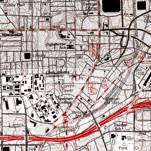 Topographic Map of Flipper Temple African Methodist Episcopal Church, GA