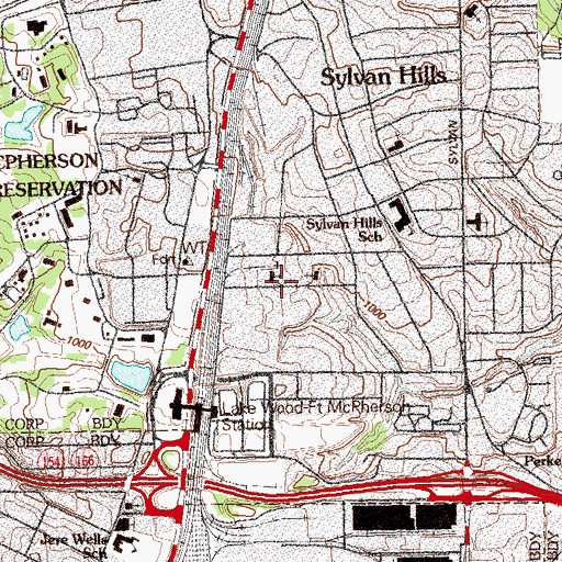 Topographic Map of Green Temple African Methodist Episcopal Church, GA