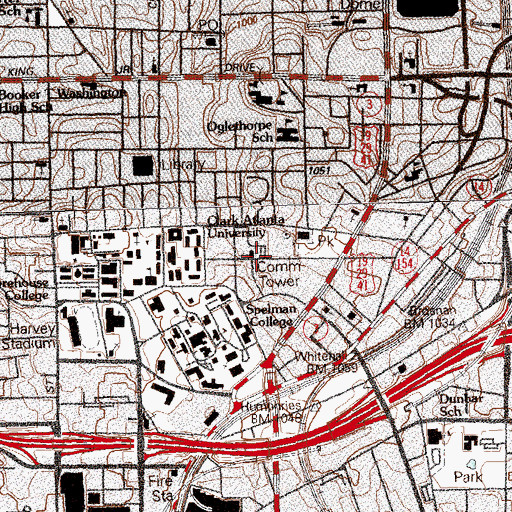 Topographic Map of Providence Baptist Church, GA
