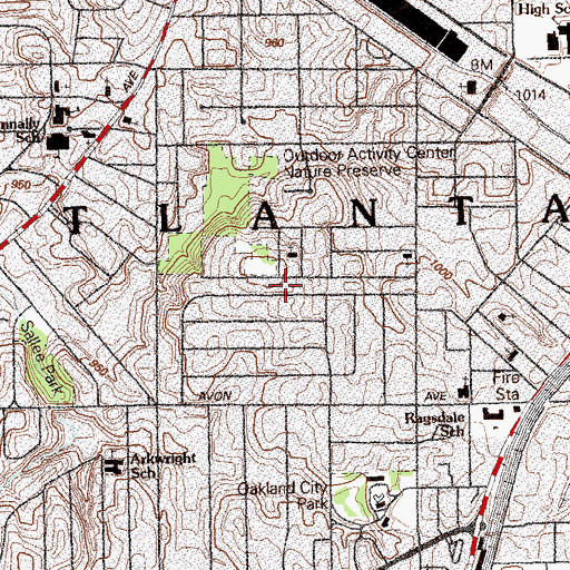 Topographic Map of United Prayer Band Church, GA