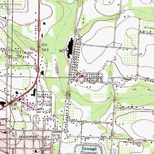 Topographic Map of Callie Garbutt Church, GA