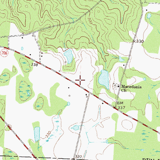 Topographic Map of New Corinth Church, GA