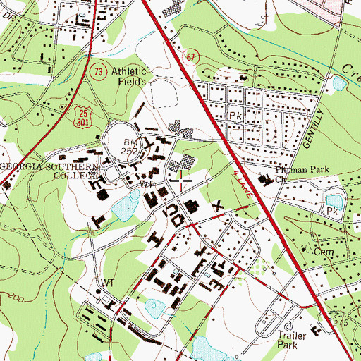 Topographic Map of Fielding D Russell Union, GA