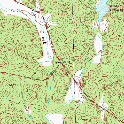 Topographic Map of Johntown (historical), GA