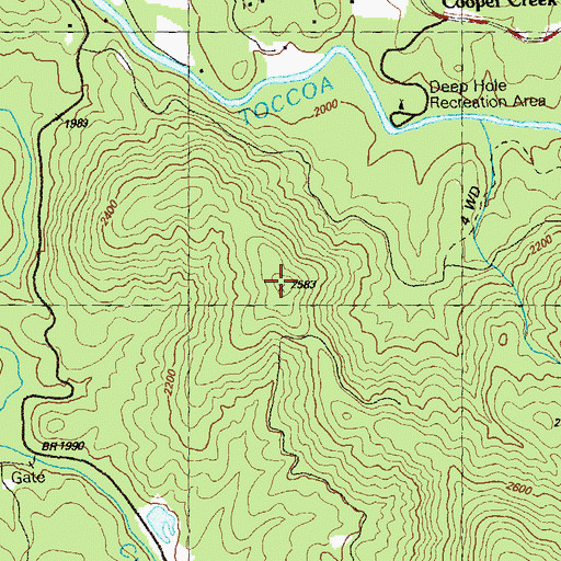 Topographic Map of Sids Mountain, GA