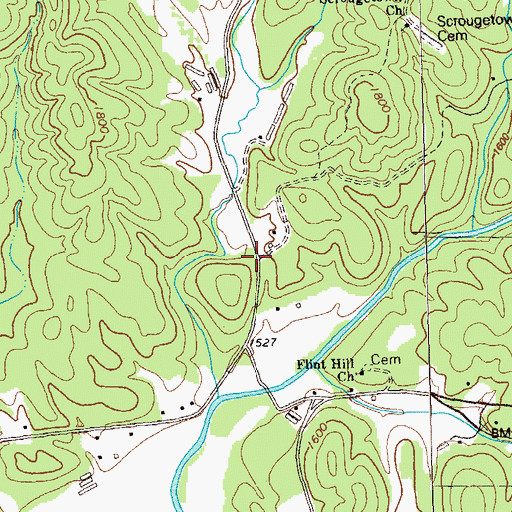 Topographic Map of Pike (historical), GA