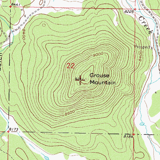 Topographic Map of Grouse Mountain, CO