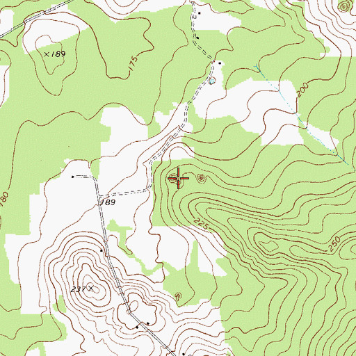 Topographic Map of Waterfall Sink, GA