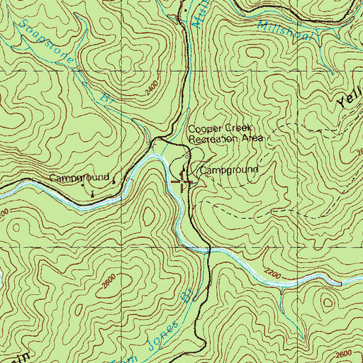 Topographic Map of Stillhouse Branch, GA