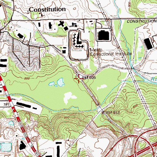 Topographic Map of Norton (historical), GA