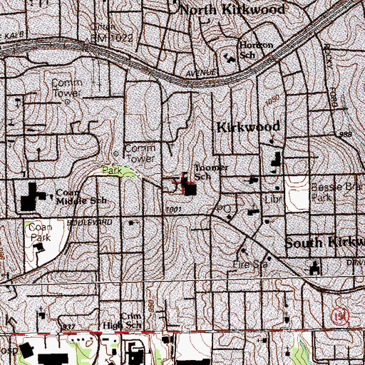 Topographic Map of Fred A Toomer Elementary School, GA
