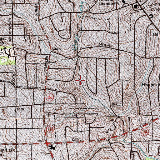 Topographic Map of Dearborn Park, GA