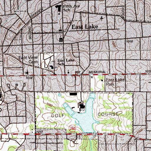 Topographic Map of House of God Saints In Christ of Atlanta, GA