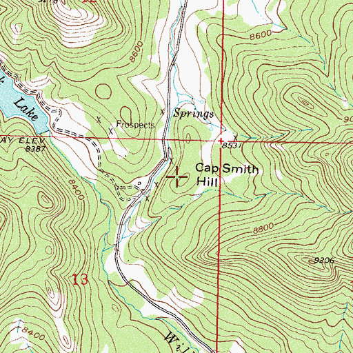 Topographic Map of Cap Smith Hill, CO