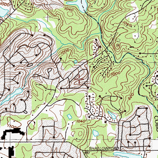 Topographic Map of Coventry Green, GA