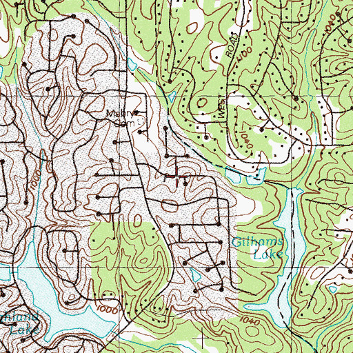 Topographic Map of Glenforest, GA