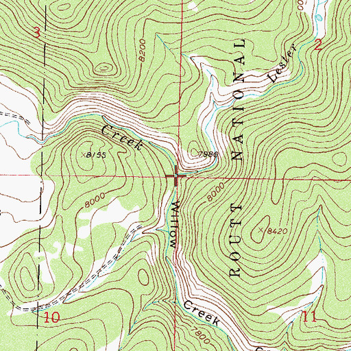 Topographic Map of Lester Creek, CO
