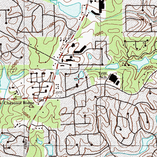 Topographic Map of Heartwood, GA