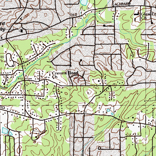 Topographic Map of Kennedy, GA
