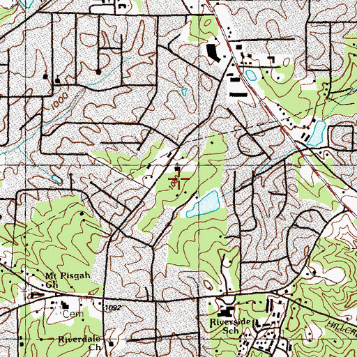 Topographic Map of Mableton Christian Academy, GA