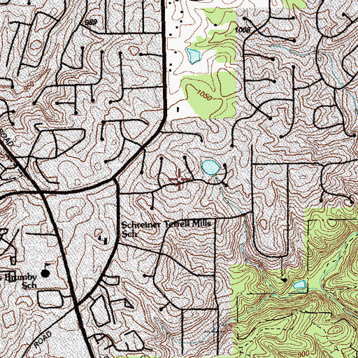 Topographic Map of Millridge, GA