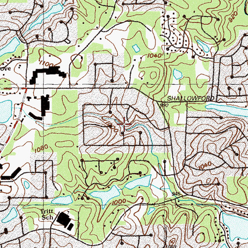 Topographic Map of Mountain Creek, GA