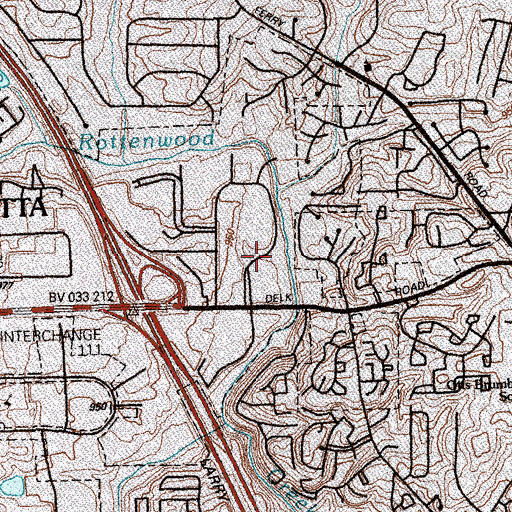 Topographic Map of Northchase Office Park, GA