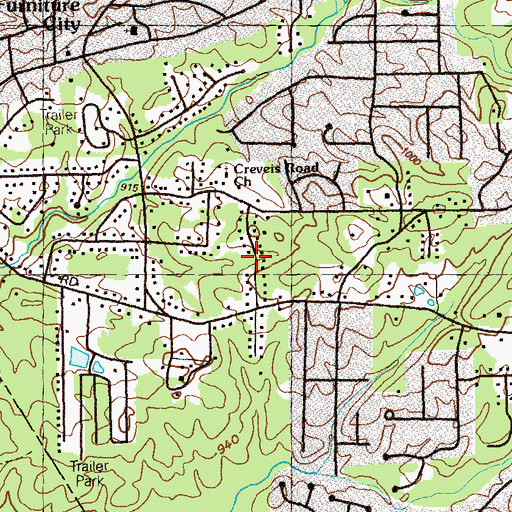 Topographic Map of Nottingham, GA