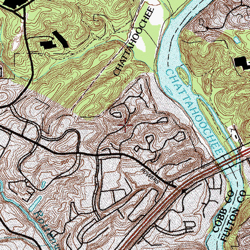Topographic Map of Post Harbor, GA