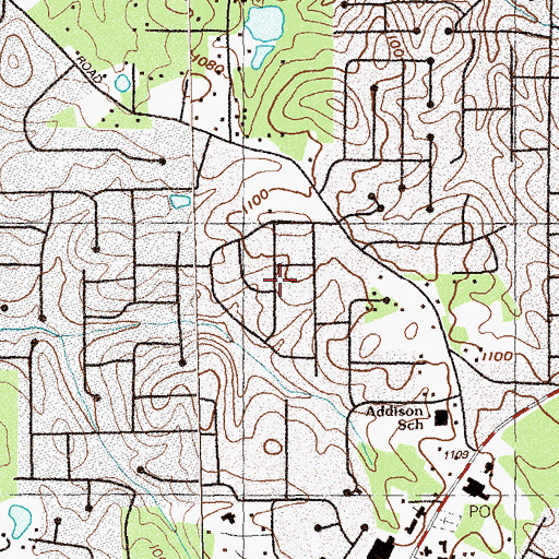 Topographic Map of Russell Plantation, GA