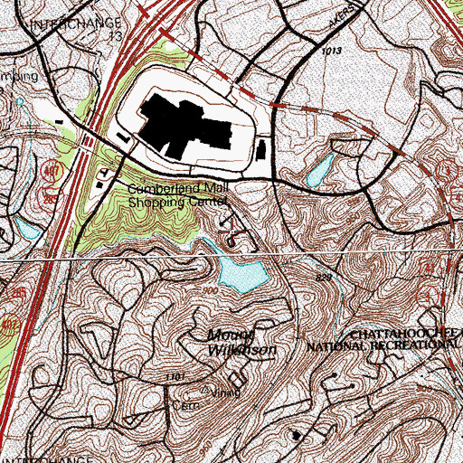 Topographic Map of Stonewall, GA
