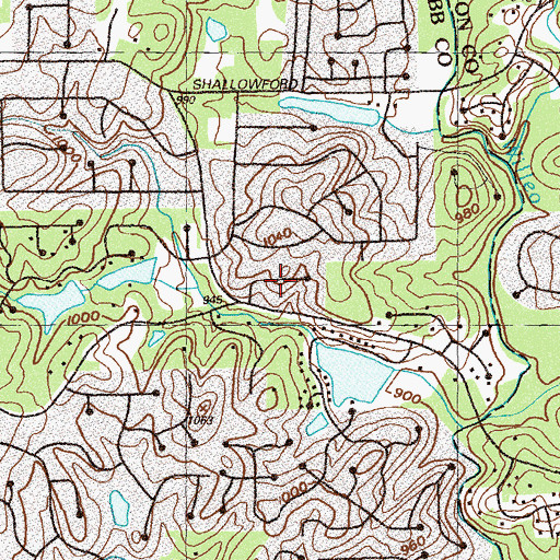 Topographic Map of Sturbridge Village, GA