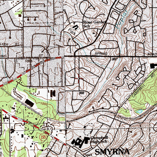 Topographic Map of The Highlands, GA