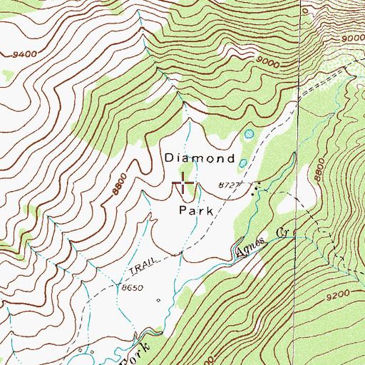 Topographic Map of Diamond Park, CO
