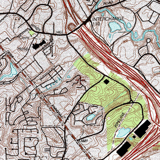 Topographic Map of Waterford, GA