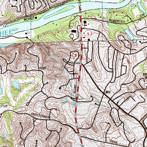 Topographic Map of Rivercliff Lutheran Church, GA
