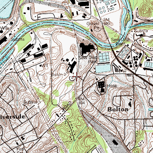 Topographic Map of Magnolia, GA