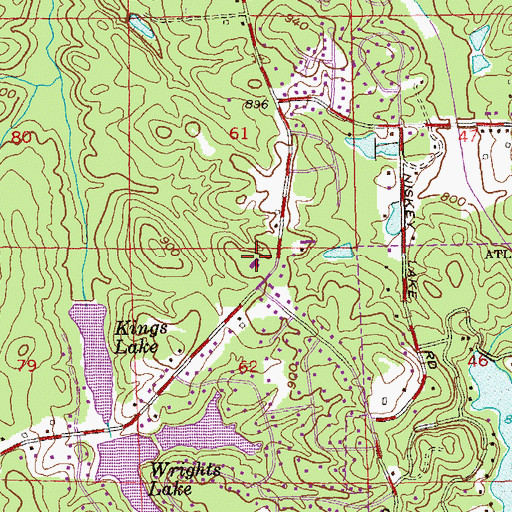 Topographic Map of Bethel Church, GA