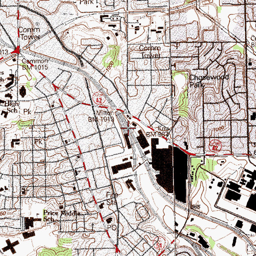 Topographic Map of Roseland, GA