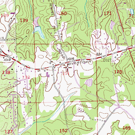 Topographic Map of West Fairburn Church, GA