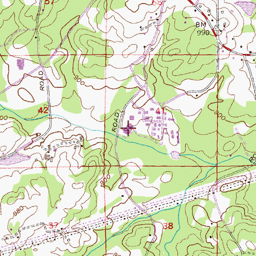 Topographic Map of Christian City Childrens Home, GA