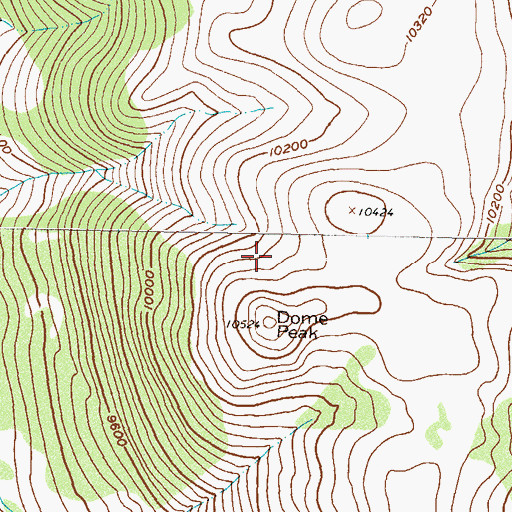 Topographic Map of Dome Peak, CO