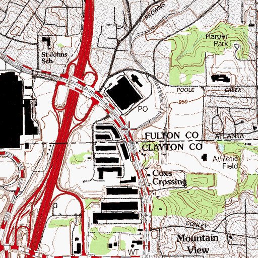 Topographic Map of Haasville (historical), GA